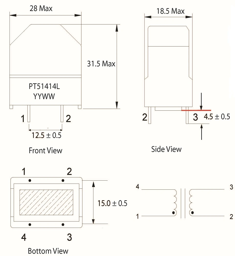 Inductor Coil for EMI Filter, Common Mode Choke with Shield for Home Appliance, Ferrite Core 4.1mh 3.2A