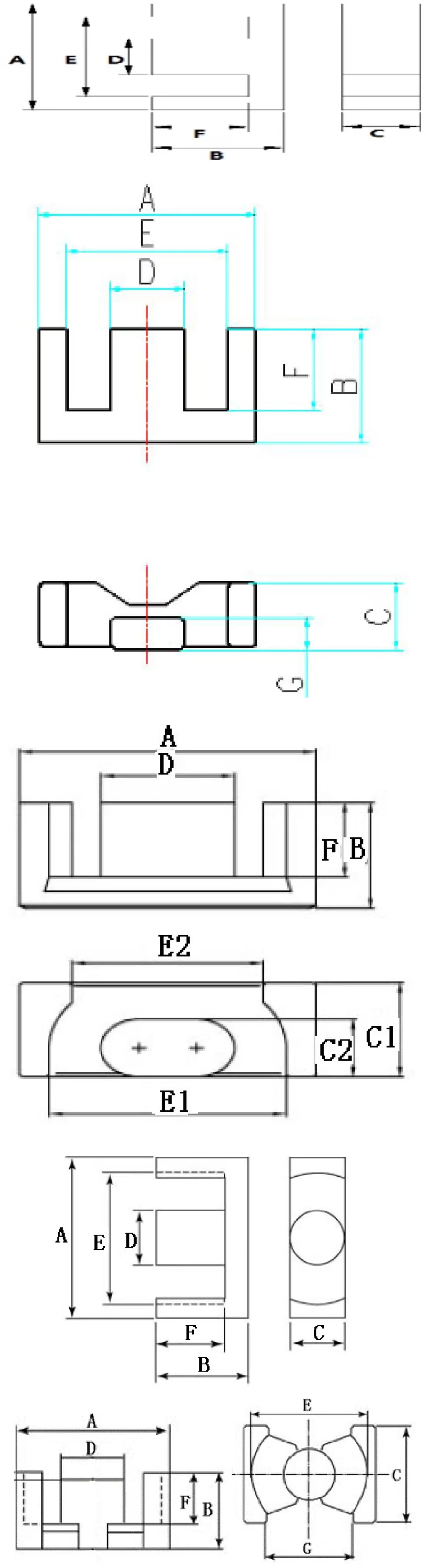 Ee/Ei/Pq/Efd Core Mn Zn Soft Power Ferrite Core